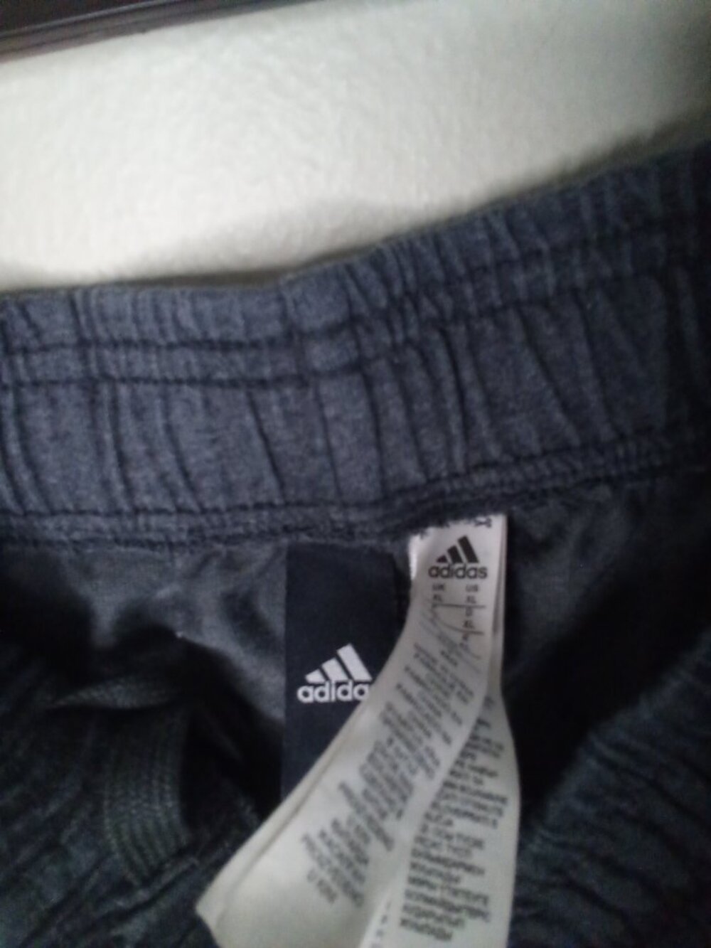 Adidas Jogger Pants Men XL Spellout Logo Elastic Gray - Picture 8 of 14